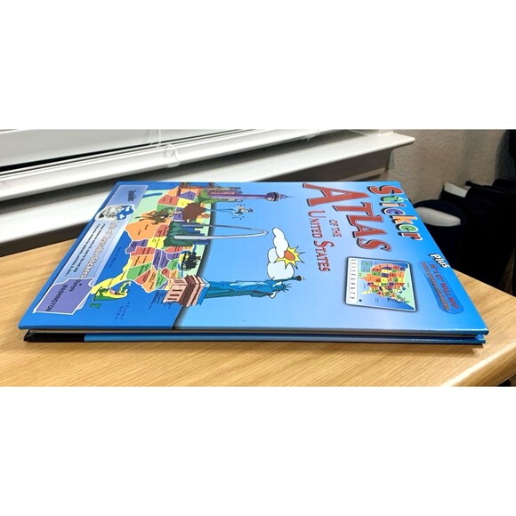 Sticker ATLAS United States Interactive Wall Map Game Activities Kids Learn NEW - Picture 4 of 8